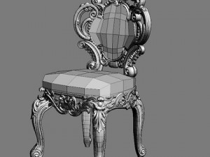 cornelio cappellini baroque side chair Modelo 3D