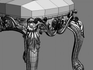cornelio cappellini baroque side chair Modelo 3D