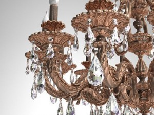 milano semi flush mount chandelier Modelo 3D