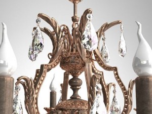 milano semi flush mount chandelier Modelo 3D