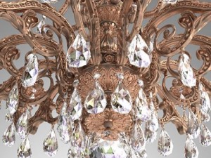 milano semi flush mount chandelier Modelo 3D