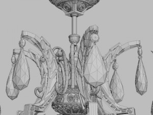 milano semi flush mount chandelier Modelo 3D