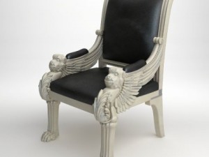 royal leather armchair 3Dモデル