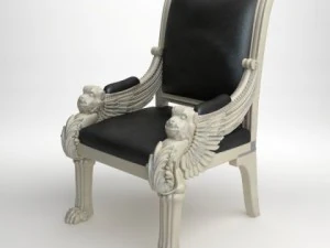ロイヤルレザーアームチェア 3Dモデル
