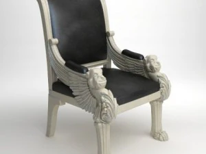 royal leather armchair 3D Model
