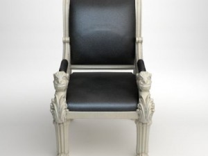 royal leather armchair Model 3D