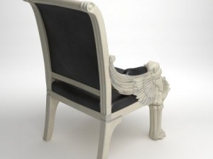 royal leather armchair Model 3D