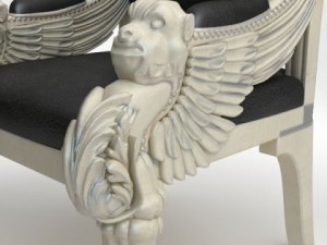 royal leather armchair Model 3D