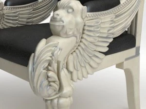 royal leather armchair 3D Model