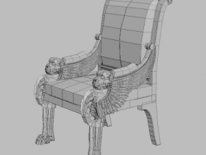 royal leather armchair Model 3D