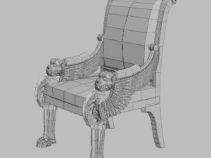 royal leather armchair 3D Model