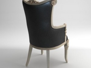 classical ornate leather armchair 3D 模型