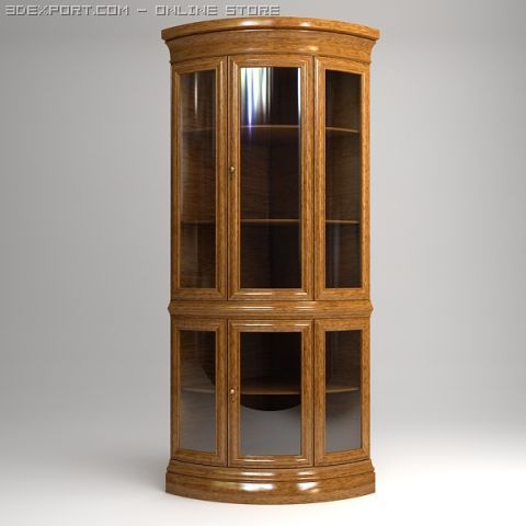 display case cabinet vitrine 3D Модель .c4d .max .obj .3ds .fbx .stl .blend 
