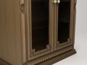 antique display cabinet 3D Model
