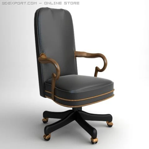 office armchair 3D Model .c4d .max .obj .3ds .fbx .stl .blend 