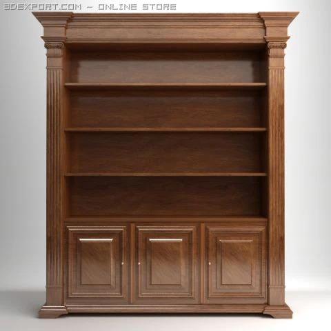 display case cabinet 3D Model .c4d .max .obj .3ds .fbx .stl .blend 