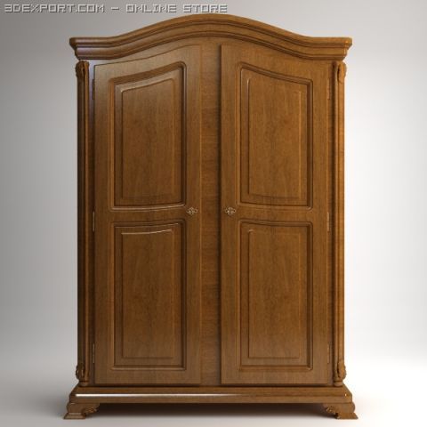 wardrobe cabinet armoire Modello 3D .c4d .max .obj .3ds .fbx .stl .blend 