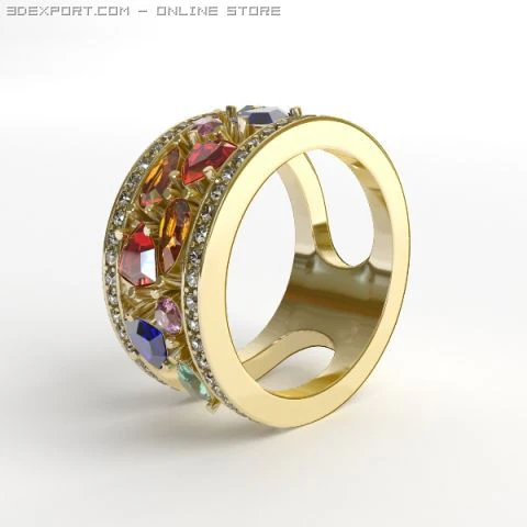 ring 3D Model .c4d .max .obj .3ds .fbx .stl .blend 