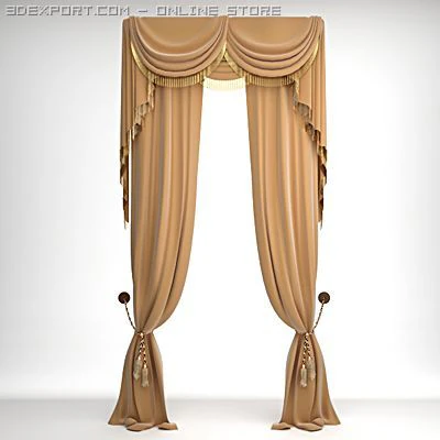 cortinas elegantes Modelo 3D .c4d .max .obj .3ds .fbx .stl .blend 