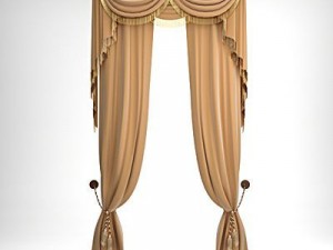 elegant curtains 3Dモデル