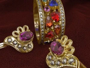 戒指和耳环 3D 模型