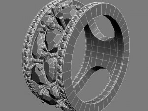 ring and earrings 3D Modell