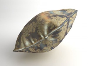 brocade decorative pillow photoreal 3D Model