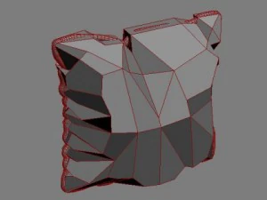 brocade decorative pillow photoreal 3D Model