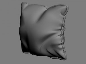 brocade decorative pillow photoreal 3D Model