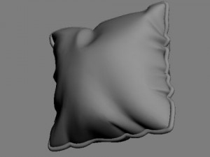 brocade decorative pillow photoreal 3D Model