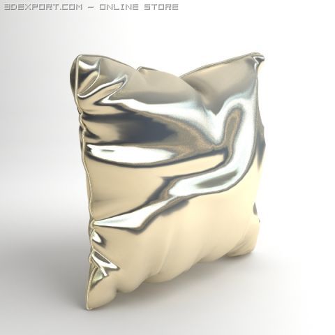 satin throw pillow 2 3D Модель .c4d .max .obj .3ds .fbx .stl .blend 