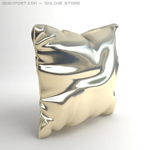 satin throw pillow 2 3D Model .c4d .max .obj .3ds .fbx .stl .blend 