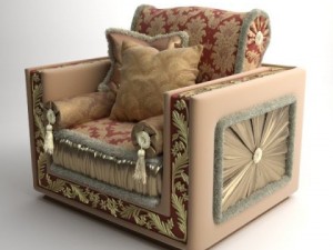 ornate armchair bacci stile 450 Modelo 3D