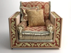 ornate armchair bacci stile 450 3D Model