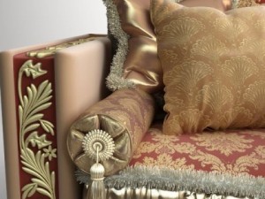 ornate armchair bacci stile 450 Model 3D