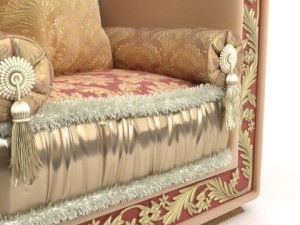 ornate armchair bacci stile 450 Model 3D