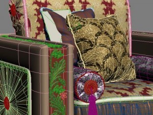 ornate armchair bacci stile 450 Model 3D