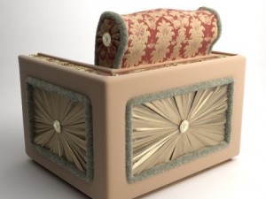 ornate armchair bacci stile 450 Model 3D