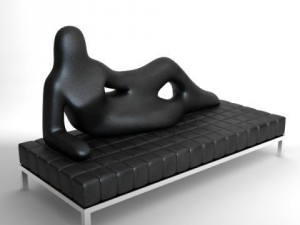 settee divina driade Modello 3D
