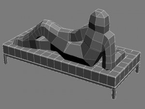 settee divina driade Modello 3D