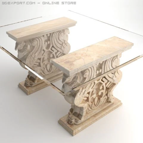 gryphon table 3D Model .c4d .max .obj .3ds .fbx .stl .blend