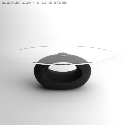contemporary glass top table Modelo 3D .c4d .max .obj .3ds .fbx .stl .blend 