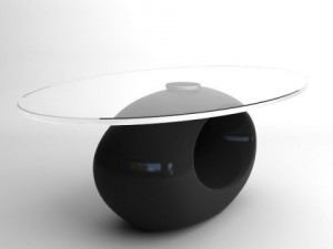 contemporary glass top table Modelo 3D