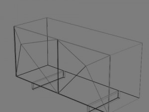 case console origami table Modèle 3D