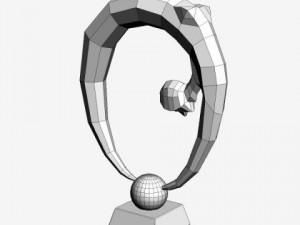 statue woman pirouette Modello 3D