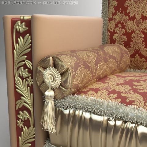 elegant bolster pillow 3D Model .c4d .max .obj .3ds .fbx .stl .blend 