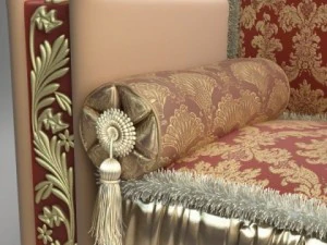 エレガントなボルスター枕 3Dモデル