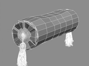 elegant bolster pillow 3D Model