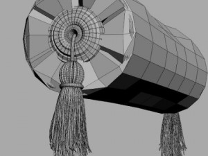 elegant bolster pillow 3D Model