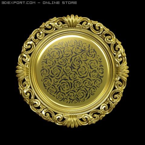 decorative gold plate pino vismara Modelo 3D .c4d .max .obj .3ds .fbx .stl .blend